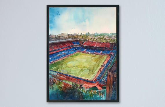 Selhurst Stadium Watercolor Poster Park Print Wall Art Football Souvenir London Decor