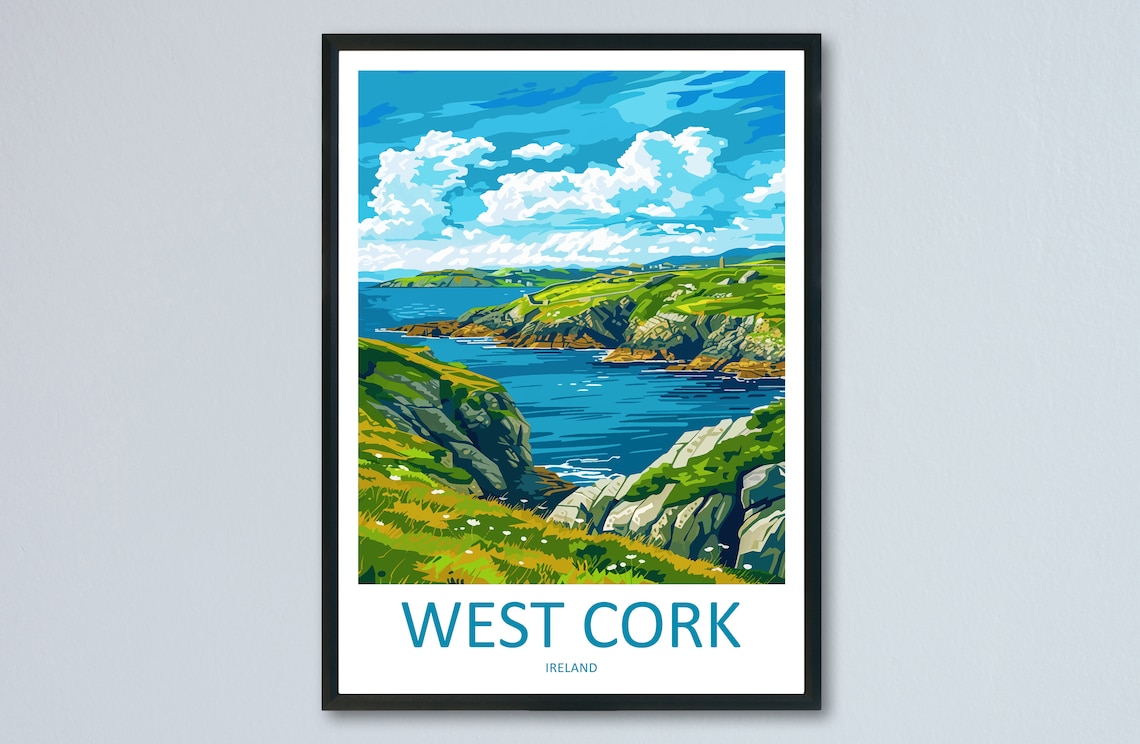 West Cork Landscape Art Print, Ireland Home Decor