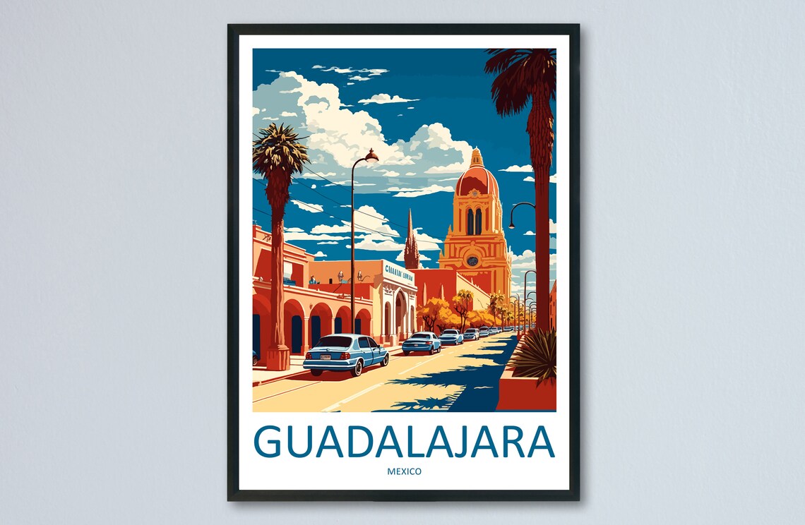 Guadalajara Travel Poster, Home Decoration