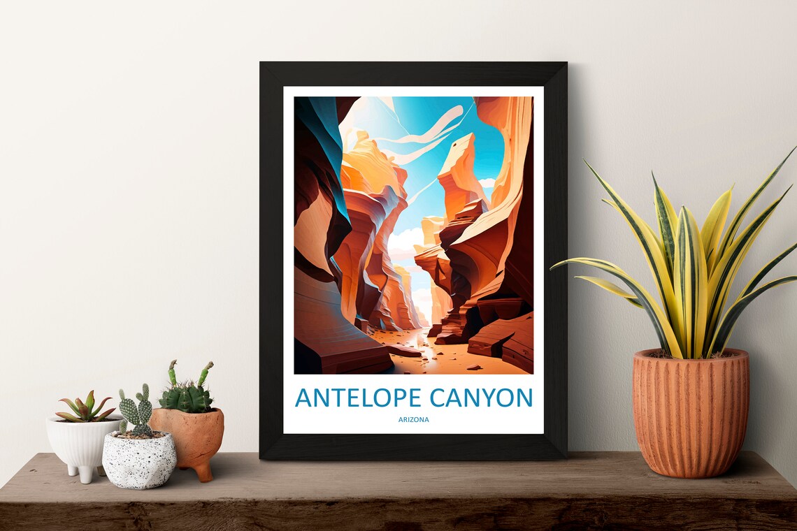 Antelope Canyon Travel Poster, Arizona Wall Art - Image 3