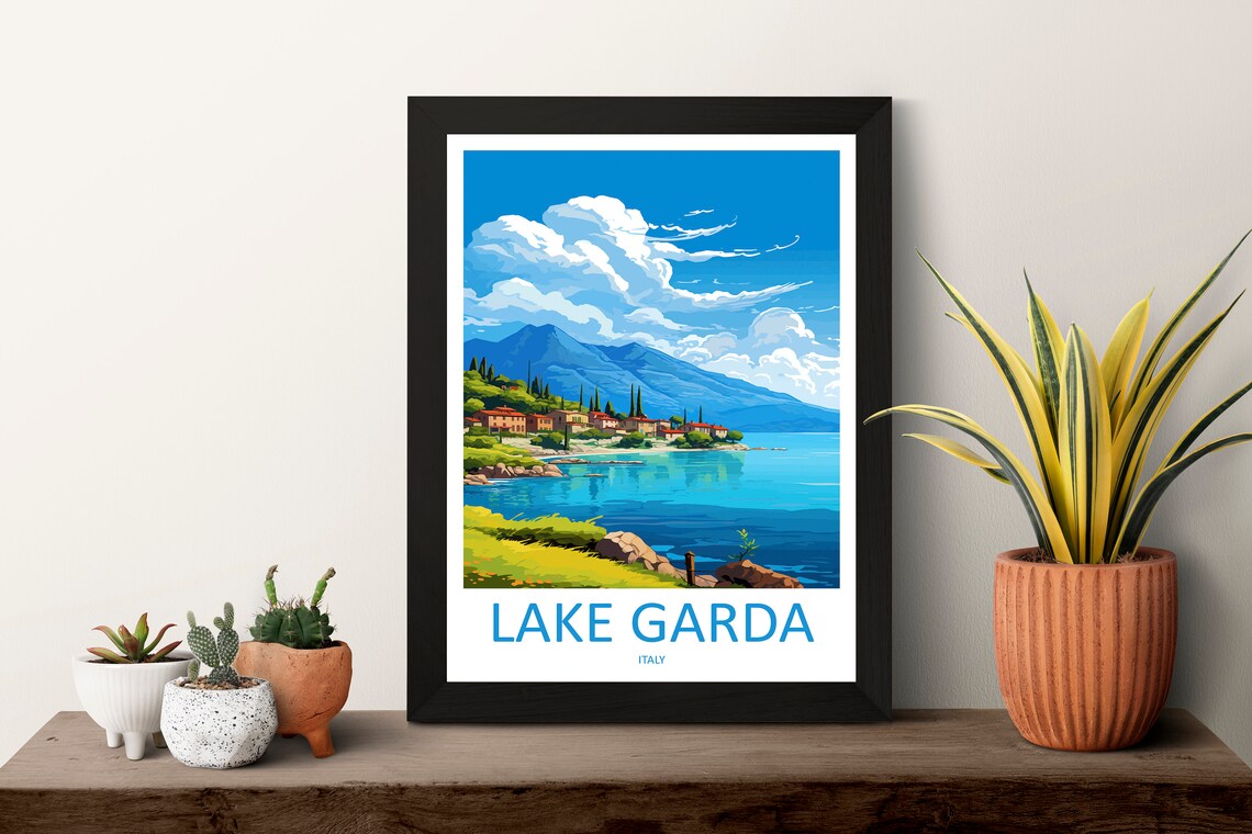 Lake Garda Travel Poster, Lake and Place Print - Image 3