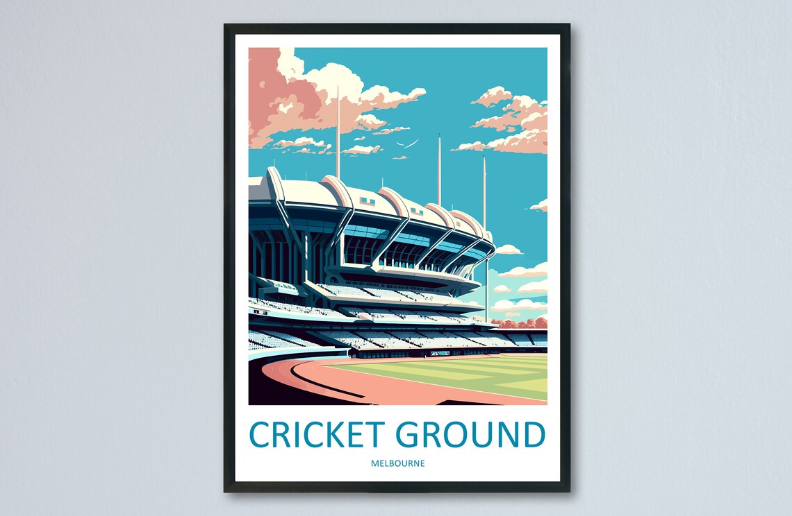 Melbourne Cricket Ground Travel Poster, Australia