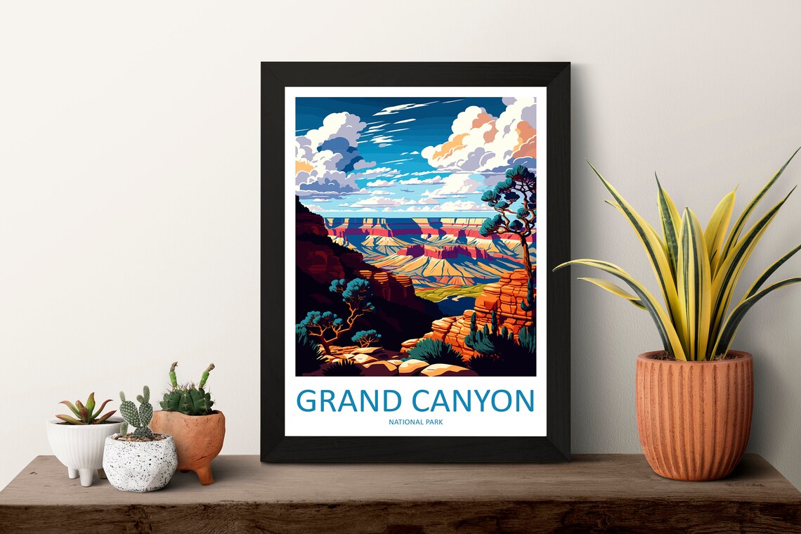 Grand Canyon National Park Travel Poster, Arizona Art - Image 3