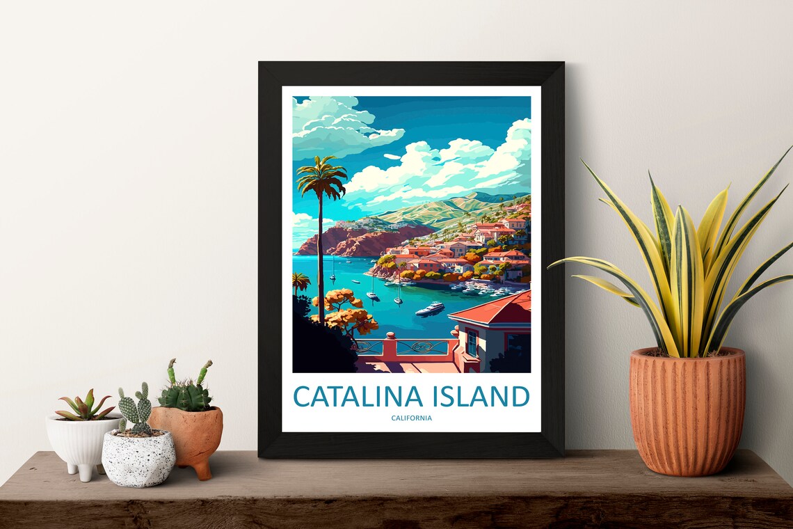 Catalina Island Travel Poster, California Art Print - Image 3