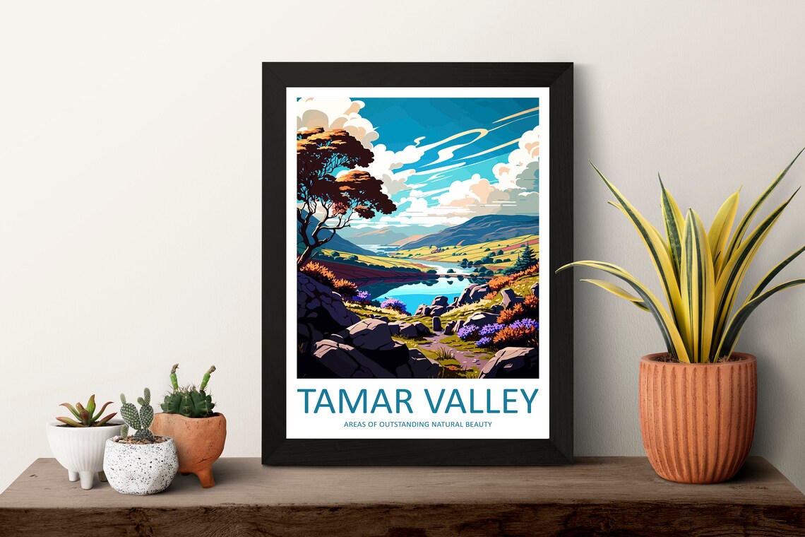 Tamar Valley Travel Poster, Place-Inspired Wall Art - Image 3