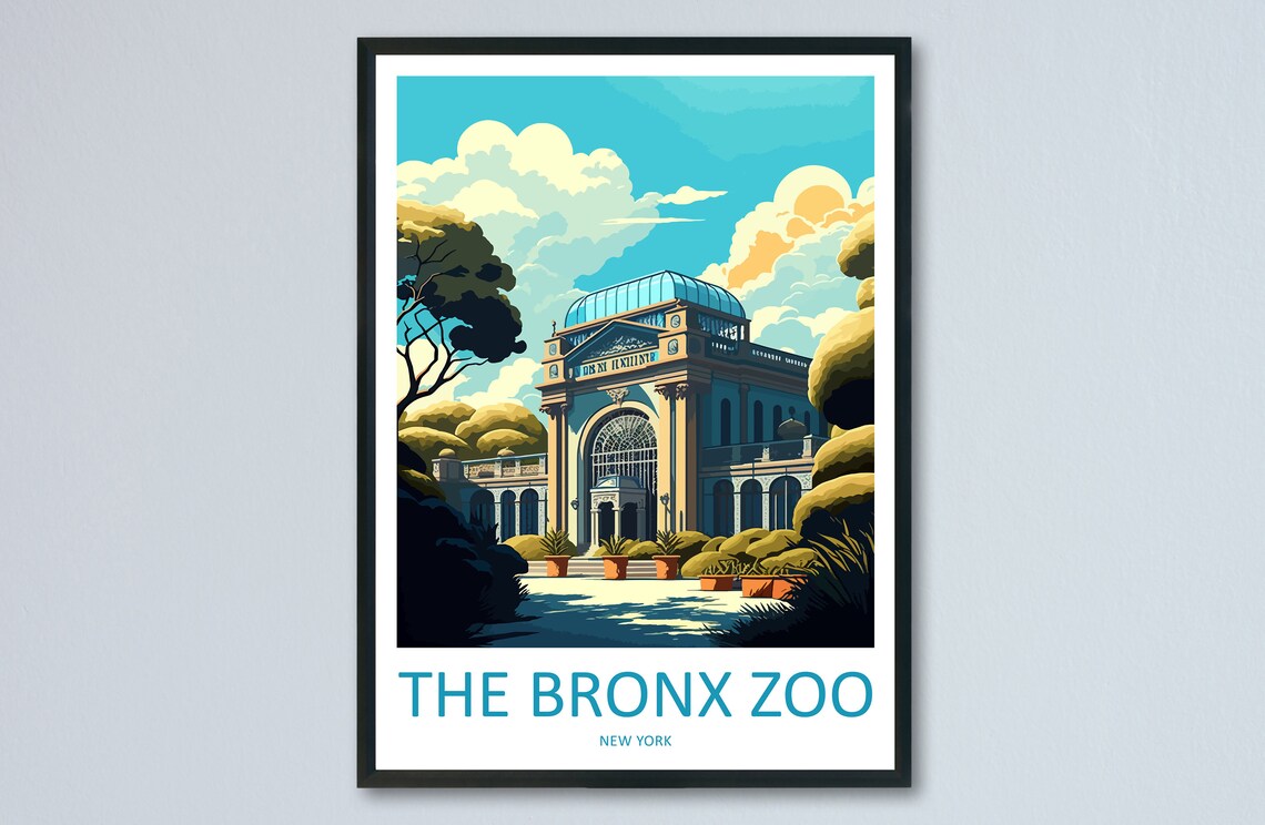The Bronx Zoo Travel Poster, New York State