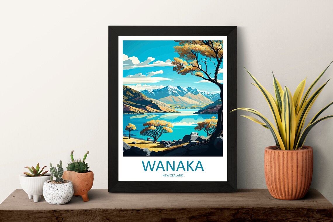 Wanaka Travel Poster, New Zealand Place - Image 3