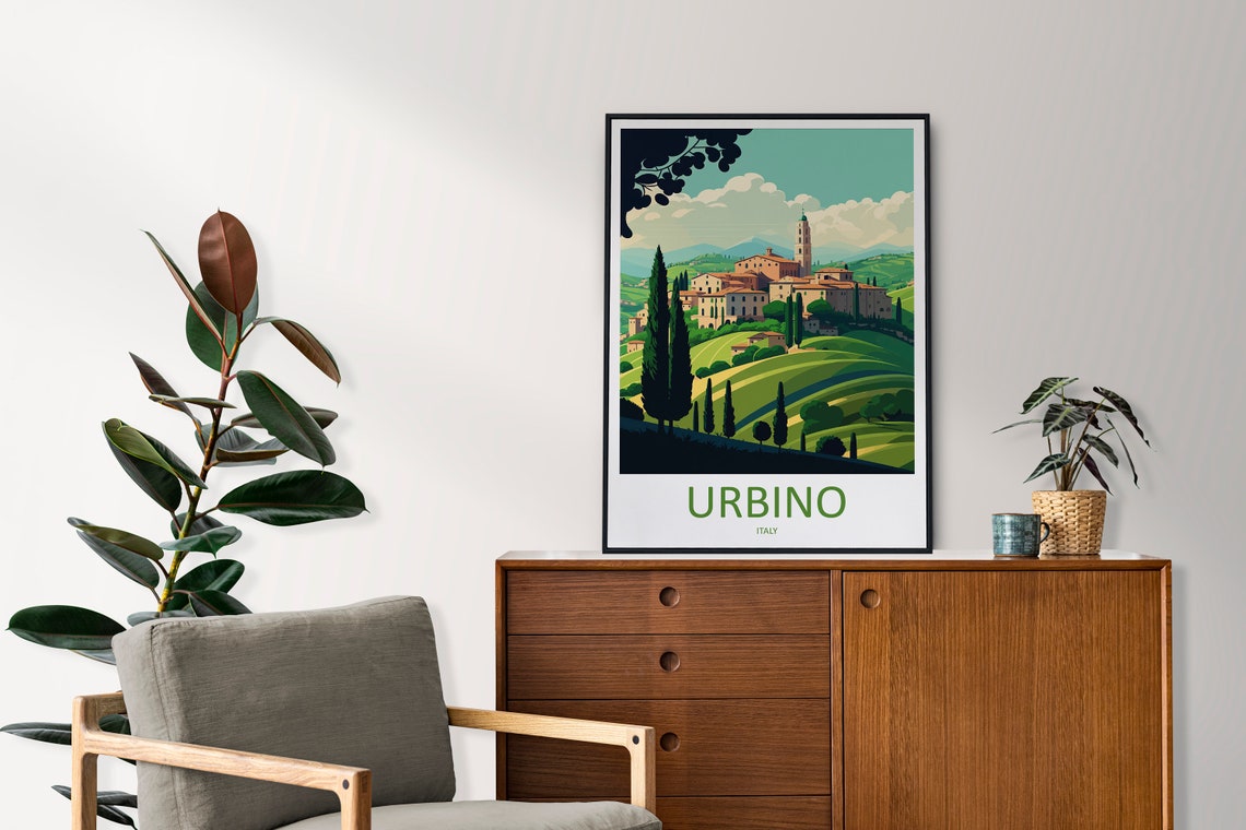 Urbino Travel Poster, Italy Art Print - Image 2