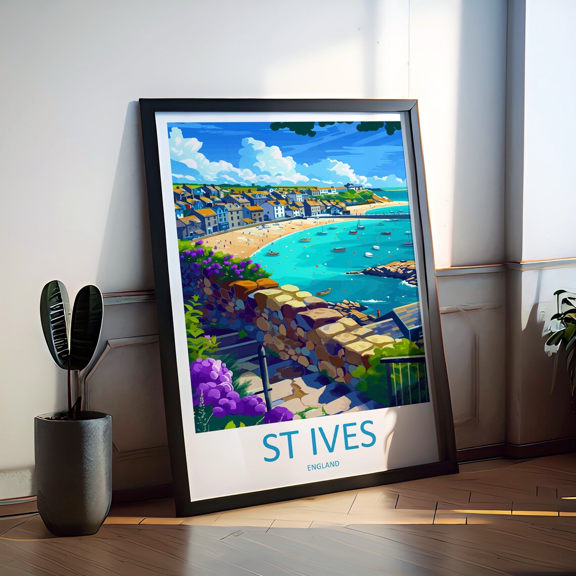 St Ives Travel Poster, Cornwall Home Decor - Image 2