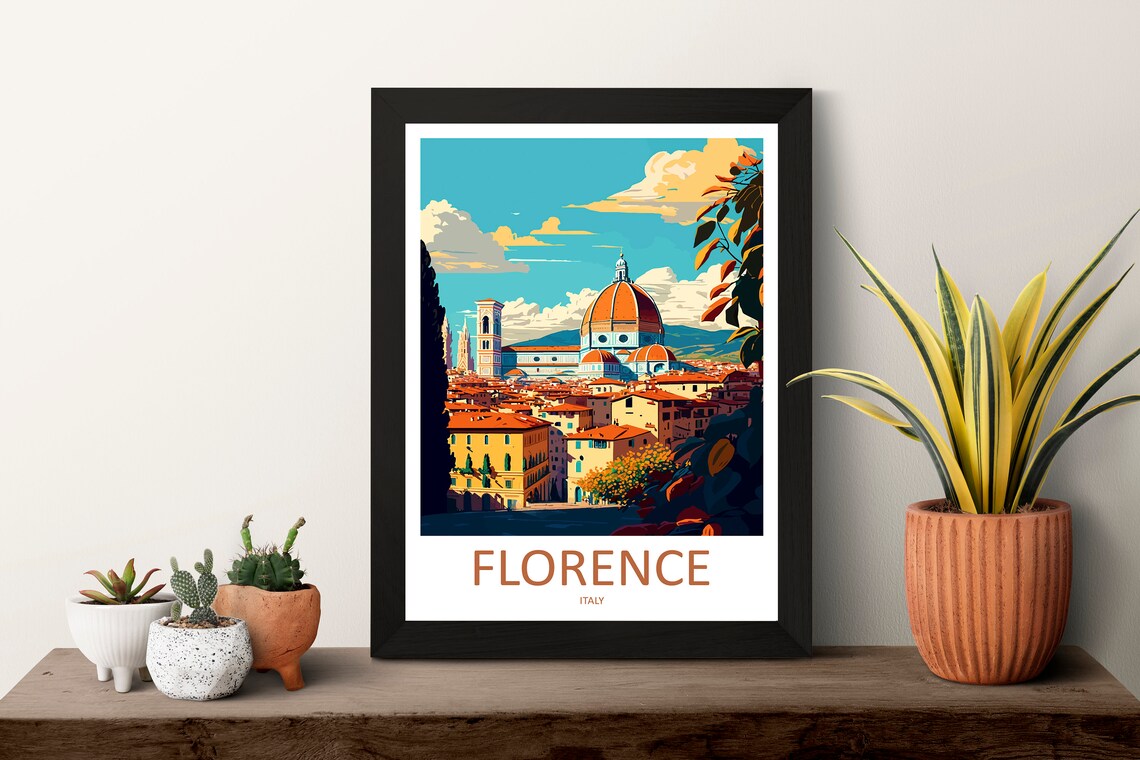 Florence Travel Poster, Florence Italy Wall Art - Image 3
