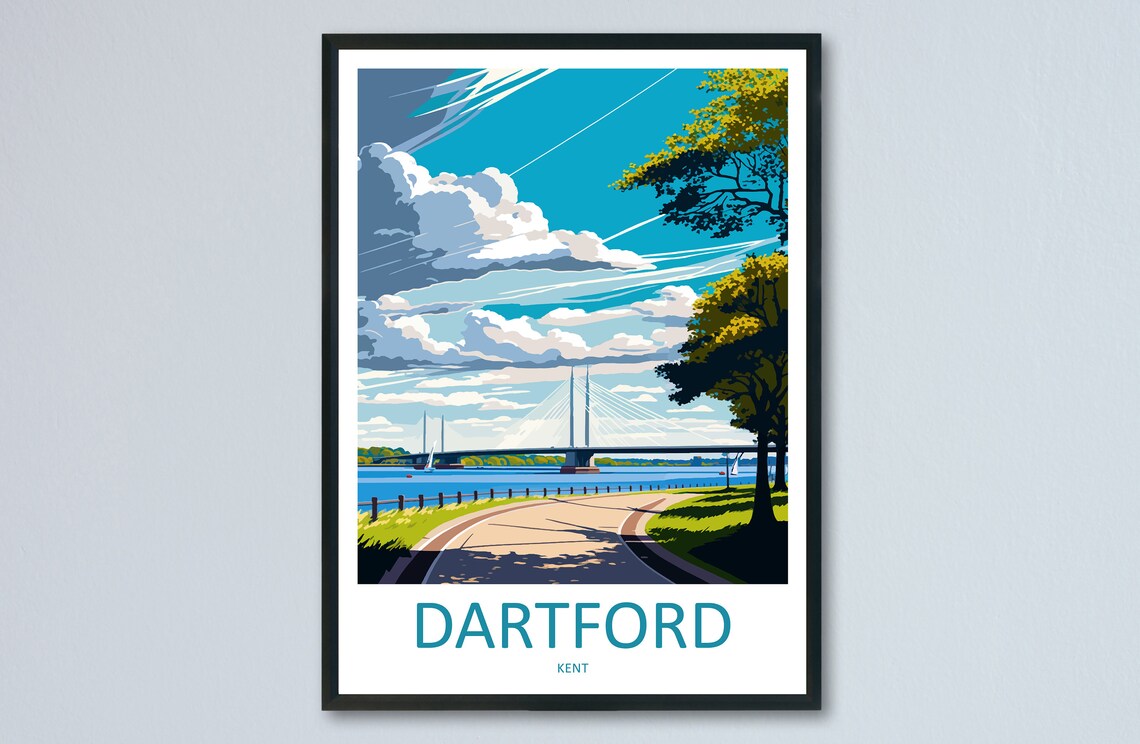Dartford Travel Poster, England Place Art Print