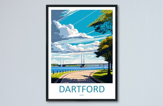 Dartford Travel Poster, England Place Art Print