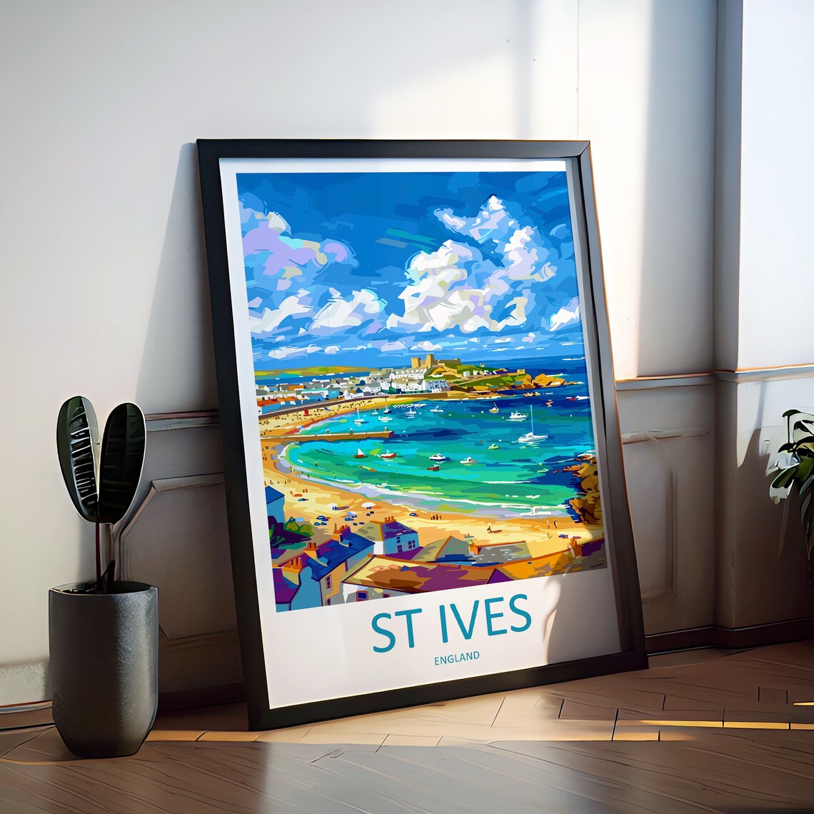 St Ives Travel Poster, Cornwall Art Print - Image 2