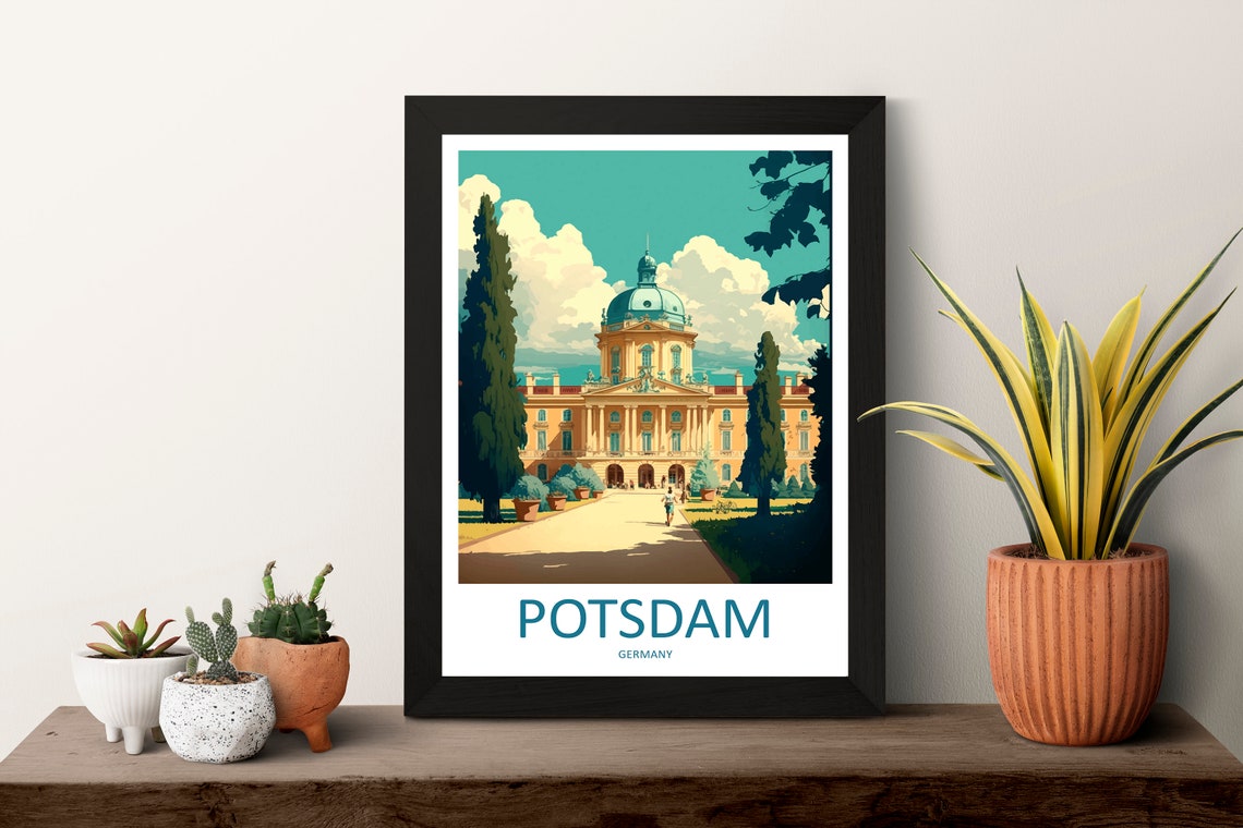Potsdam Germany Baroque Palace Gardens Grand Facade Day Poster - Image 3