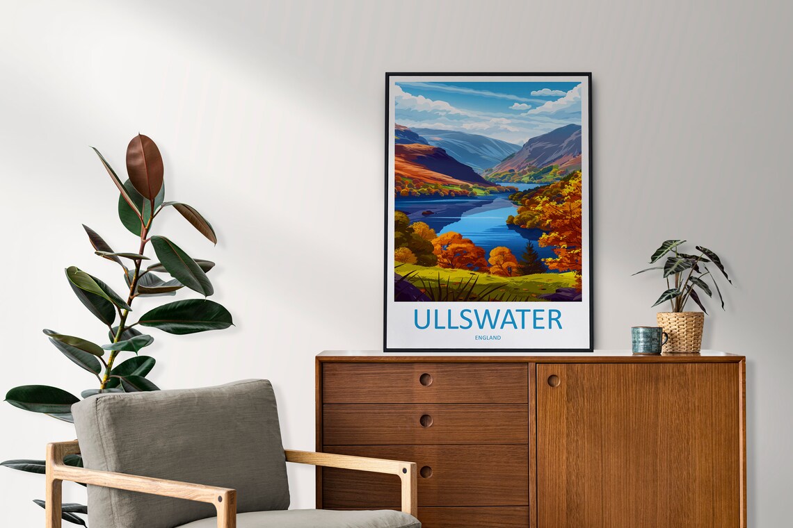 Ullswater England Lake District Autumn Fells Lakeside Poster - Image 2