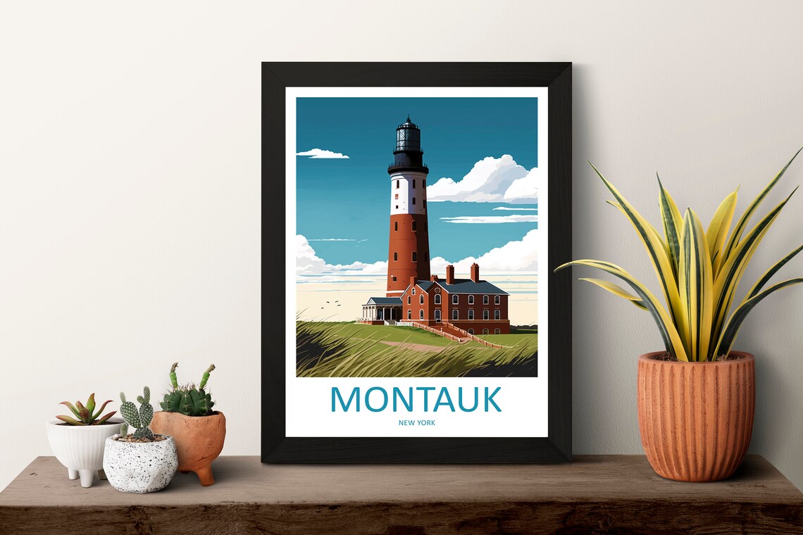 Montauk Travel Print, New York State Travel Poster - Image 3