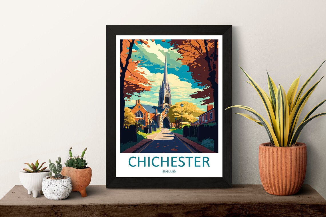 Chichester Travel Poster, England Travel Art Print - Image 3