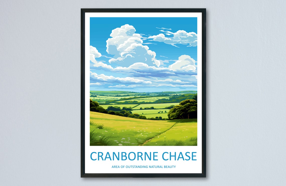 Cranborne Chase Rolling Chalk Downland and Wildflower Meadow Poster