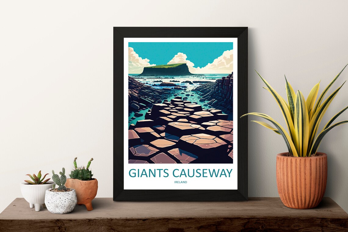 Giants Causeway Landscape Art Print, Northern Ireland - Image 3