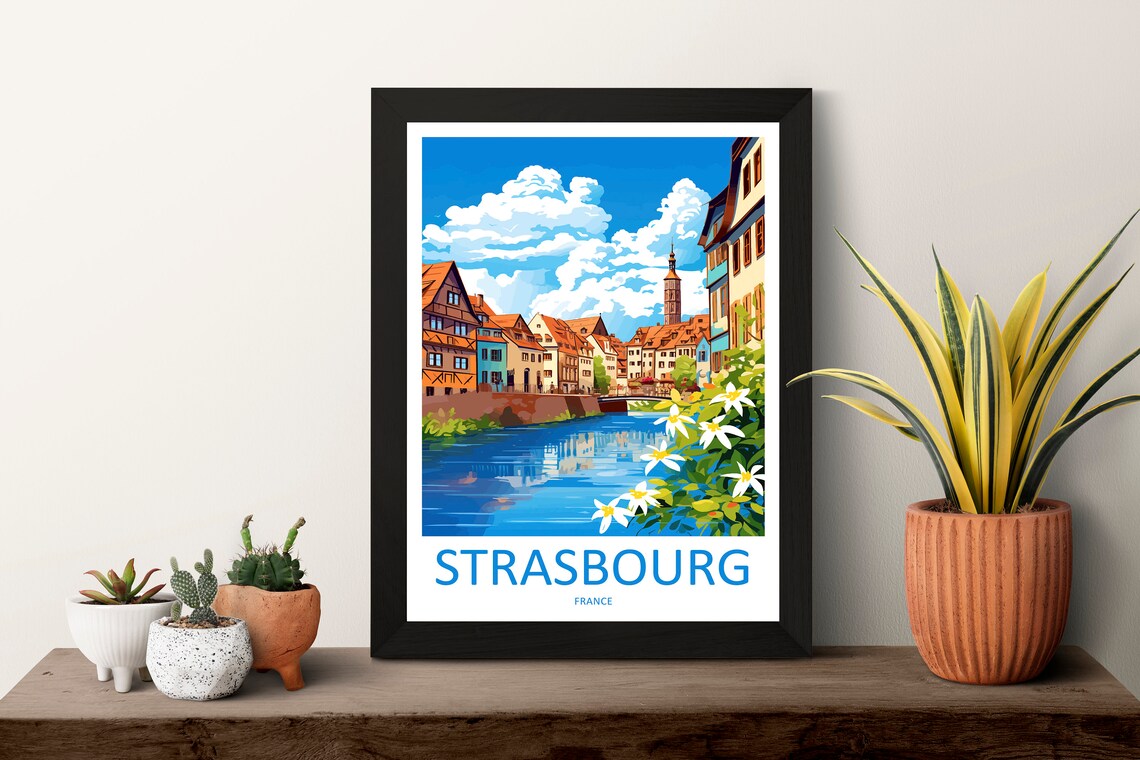 Strasbourg Travel Poster, France City Art Print - Image 3