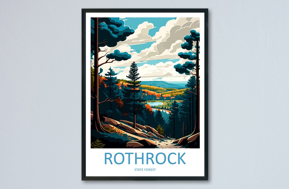 Rothrock State Forest Pine Woods Pennsylvania Trails Travel Poster