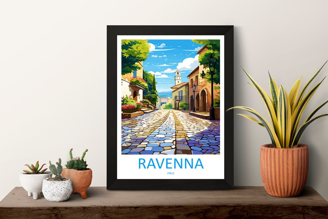 Ravenna Travel Print Wall Art Ravenna Wall Hanging Home Dcor Ravenna Gift Art Lovers Italy Art Lover Gift Ravenna Print Ravenna Italy Art - Image 3