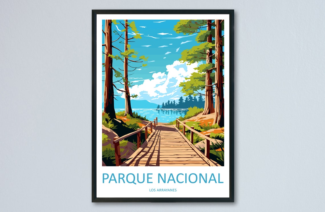 Parque Nacional Los Arrayanes Boardwalk Among Tall Trees Poster