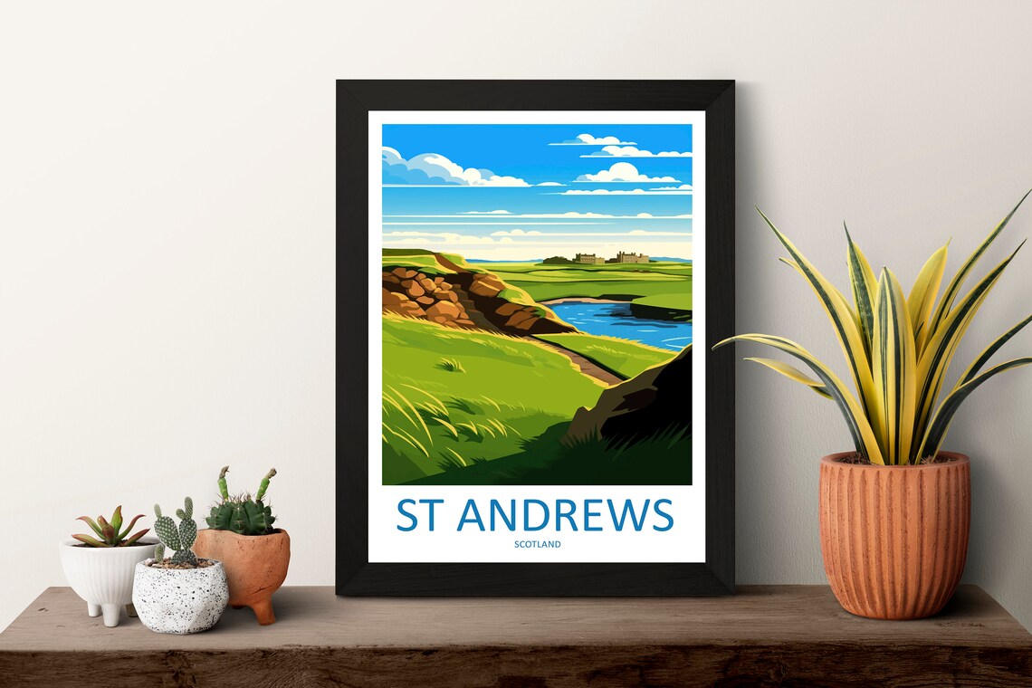 St Andrews Golf Course Travel Poster, Scotland - Image 3