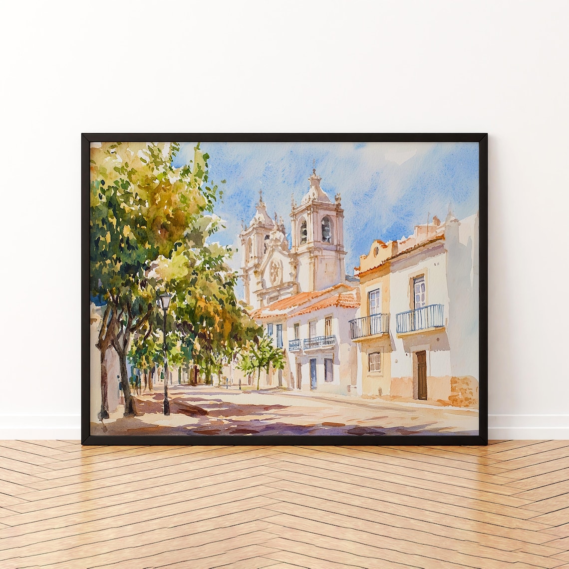 Faro Watercolor Poster, Portugal Travel Poster