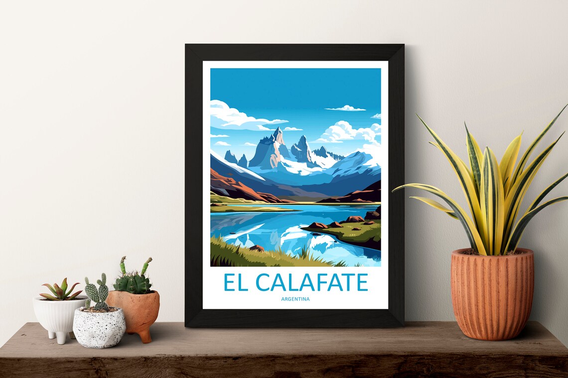 El Calafate Travel Poster, Place-Name Wall Art - Image 3