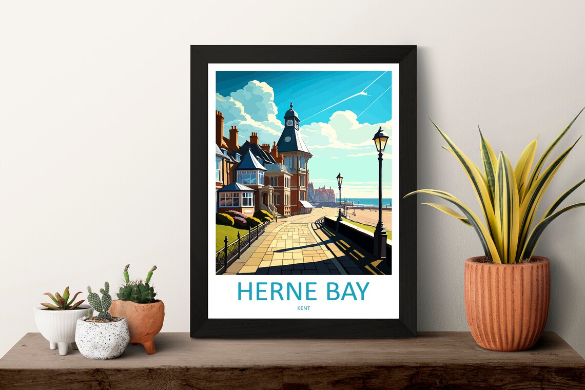 Herne Bay Travel Poster, England Place Print - Image 3