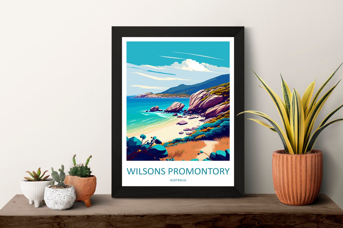 Wilsons Promontory Australia Granite Cliffs and Beach Poster - Image 3