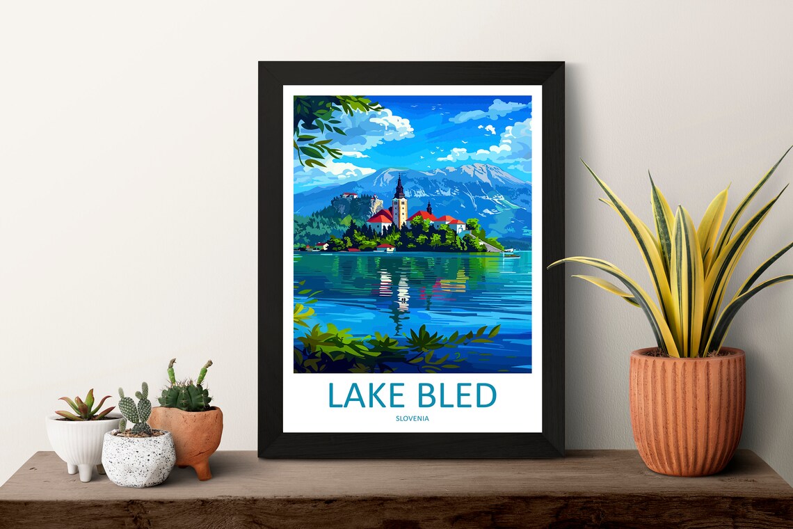 Lake Bled Slovenia Fairy Tale Island Church Alpine Reflection Poster - Image 3