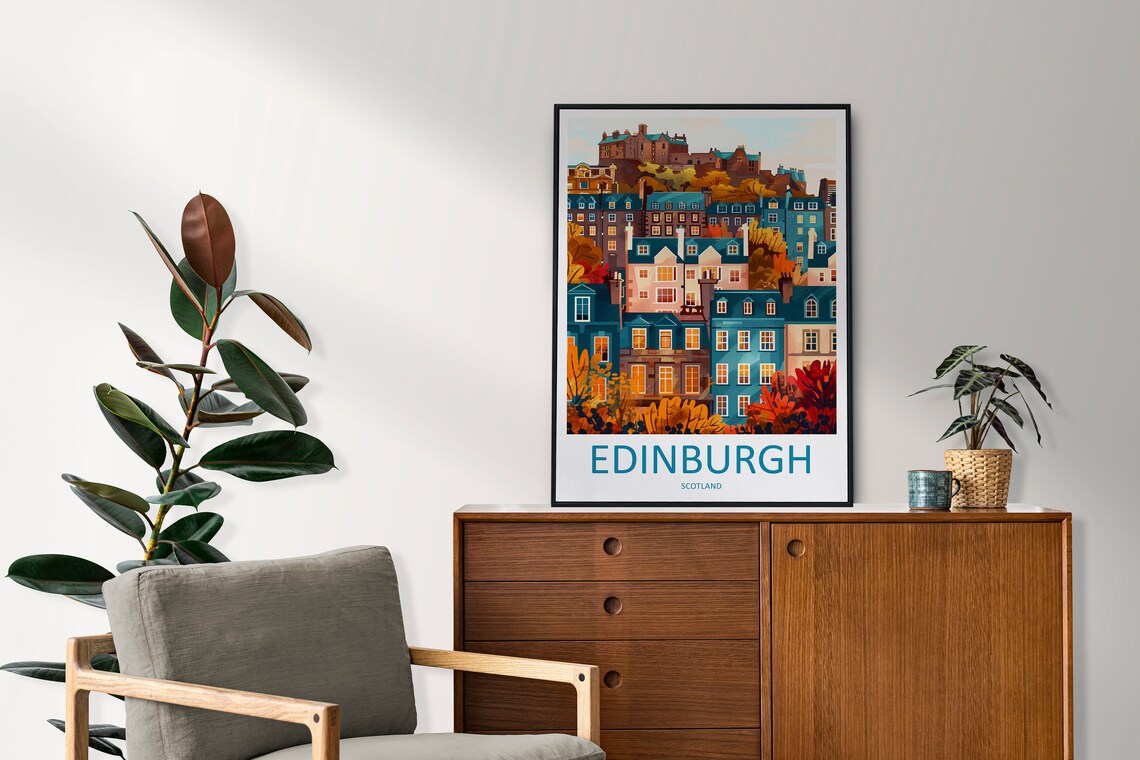 Edinburgh Cityscape Home Decor Wall Art Print - Image 2