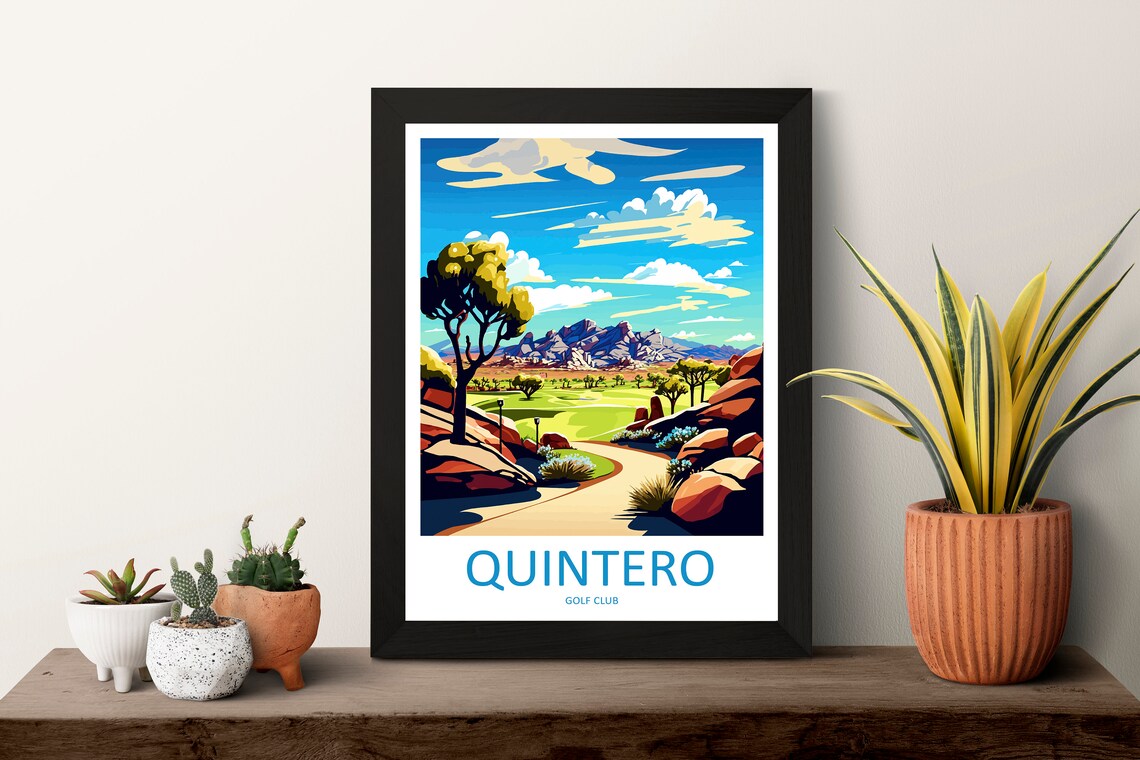 Quintero Golf Club Travel Poster, Arizona Wall Art - Image 3