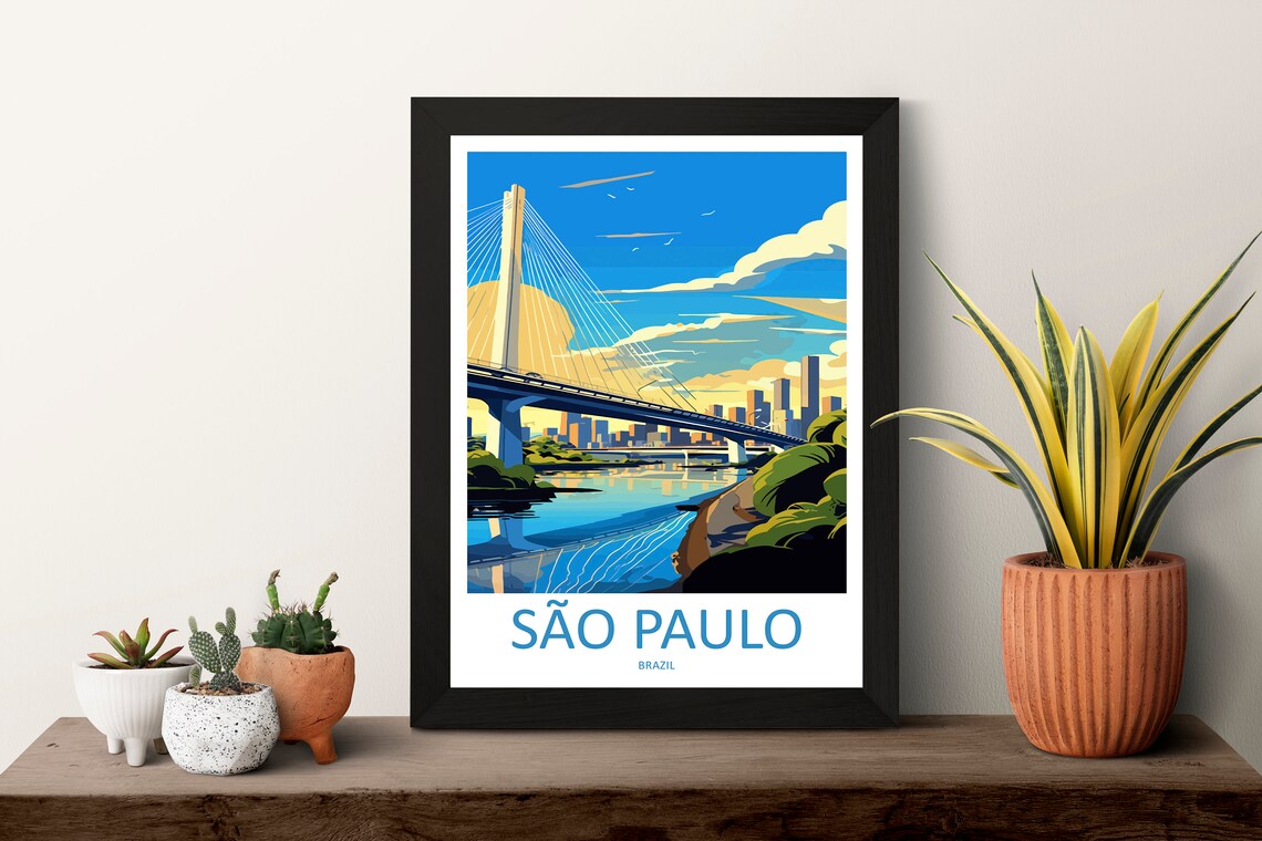 Sao Paulo Travel Poster, Brazil City Wall Art - Image 3