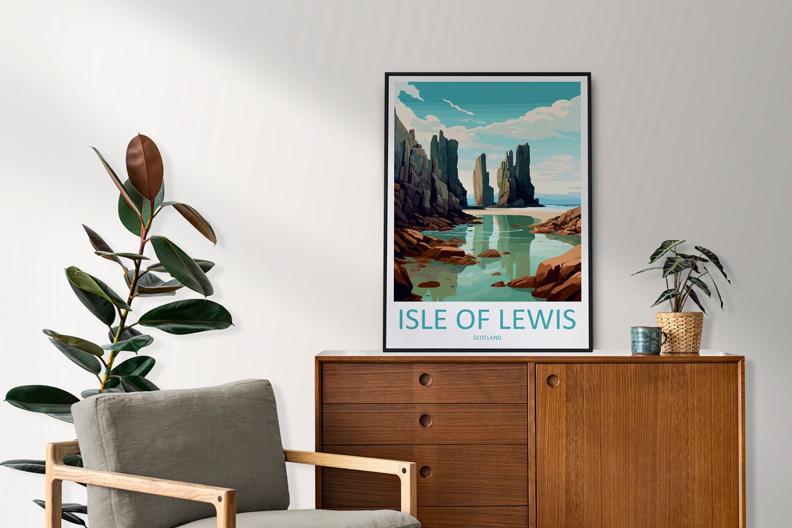 Isle Of Lewis Travel Poster, Scotland Wall Decor - Image 2