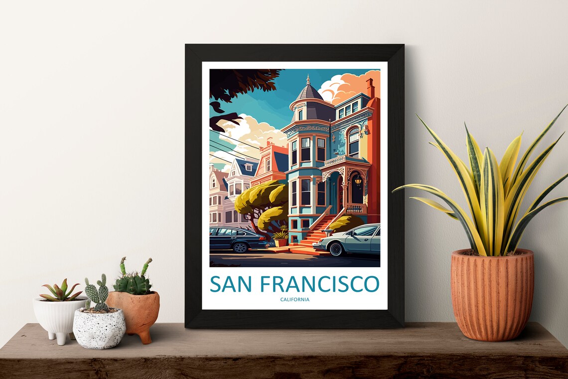 San Francisco Travel Poster, California Wall Art - Image 3