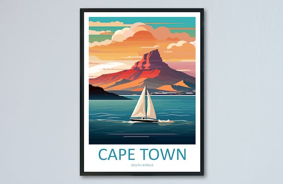 Cape Town Travel Print Wall Art Cape Town Wall Hanging Home Dcor Cape Town Gift Art Lovers South Africa Art Print Cape Town Wall Dcor Art