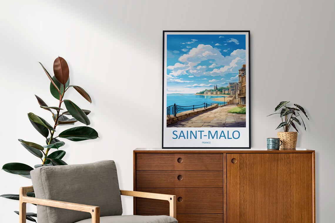 Saint Malo Travel Poster, France Wall Art - Image 2