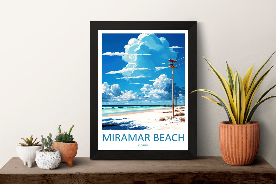 Miramar Beach Travel Poster, Florida Wall Art - Image 3
