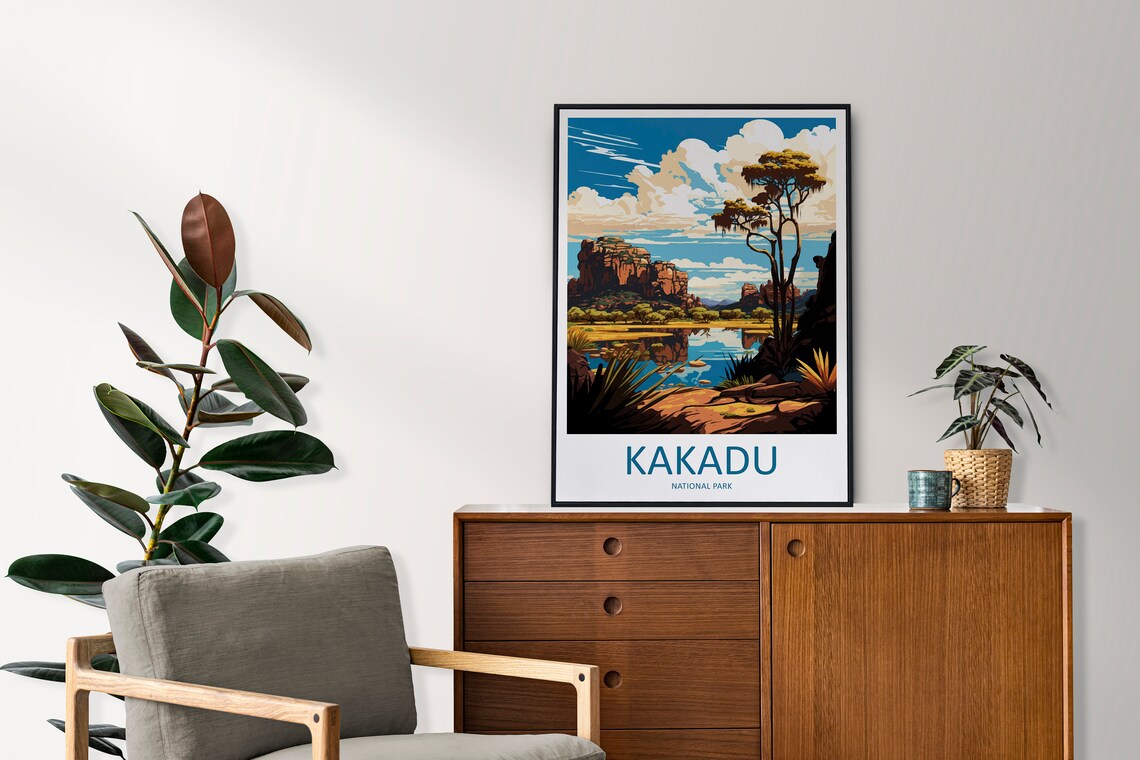 Kakadu National Park Australia Escarpment Billabong Travel Poster - Image 2
