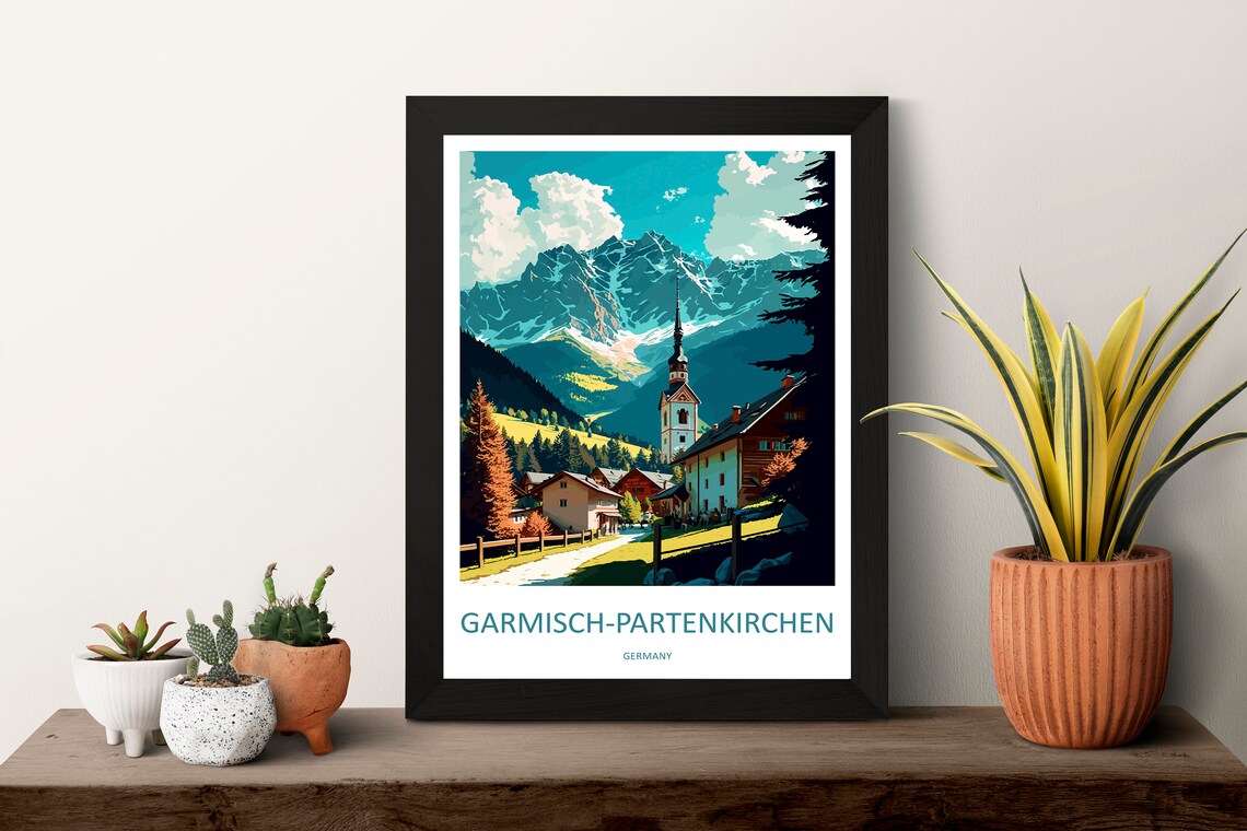 Garmisch Partenkirchen Travel Poster, Germany Wall Decor - Image 3