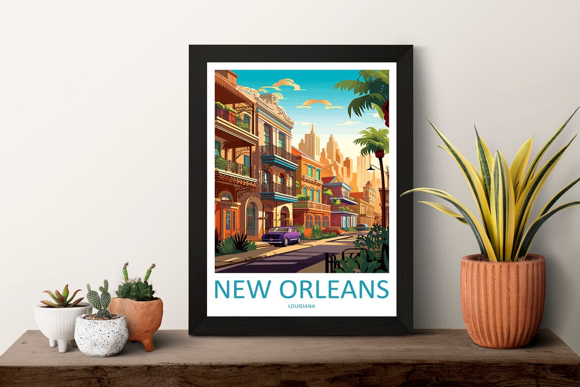 New Orleans Travel Poster, Home Decor Wall Art - Image 3