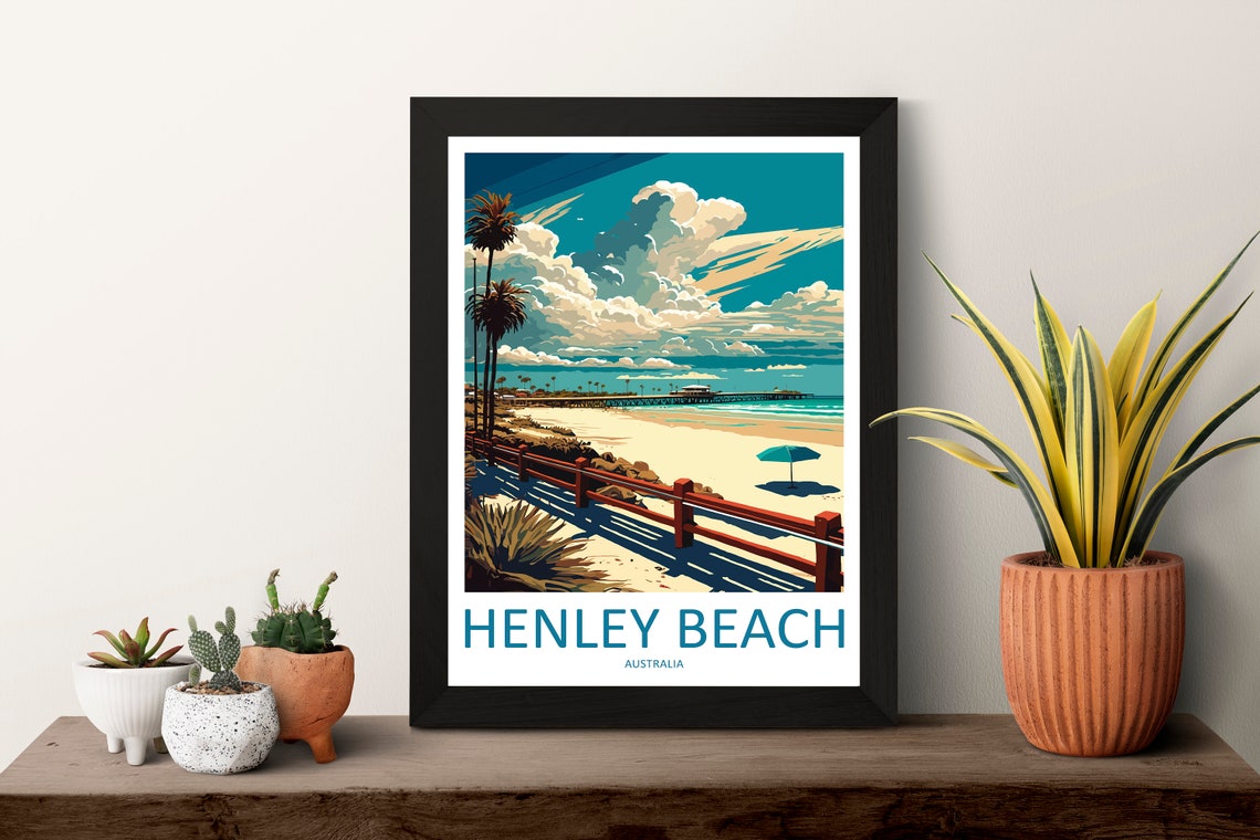 Henley Beach Jetty And Beachfront Boardwalk Australia Travel Poster - Image 3