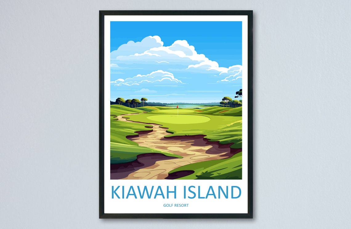 Kiawah Island Golf Club Travel Print Wall Art Kiawah Island Golf Club Wall Hanging Home Dcor Kiawah Island Art Gift Art Lovers Golf Art