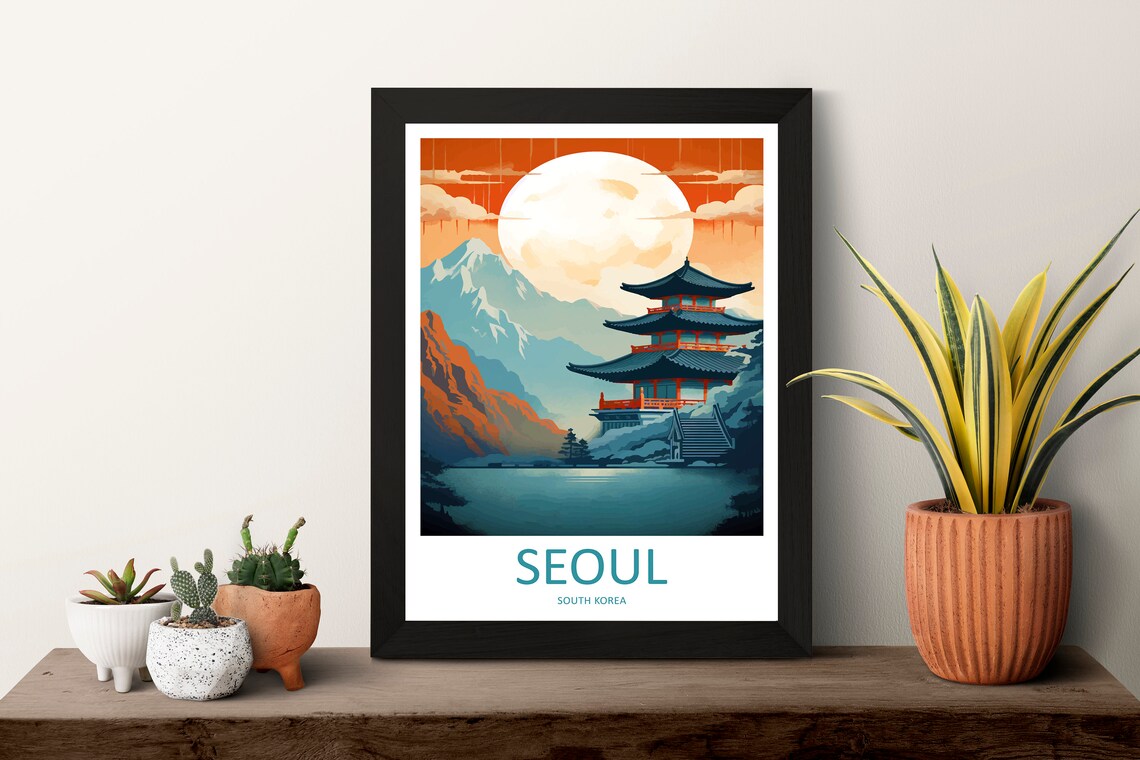 Seoul Travel Poster, South Korea Wall Decor - Image 3