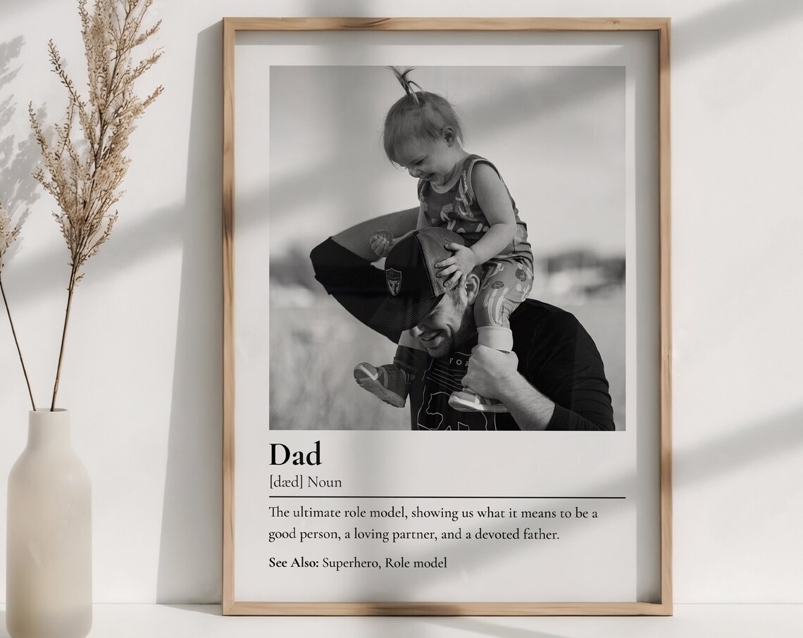 Dad Definition Fathers Day Typography Art Print