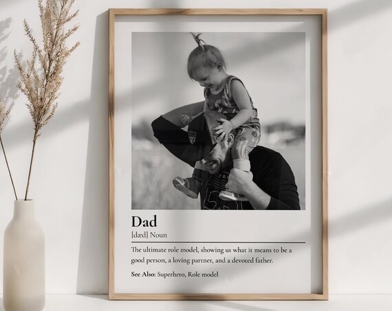 Dad Definition Fathers Day Typography Art Print