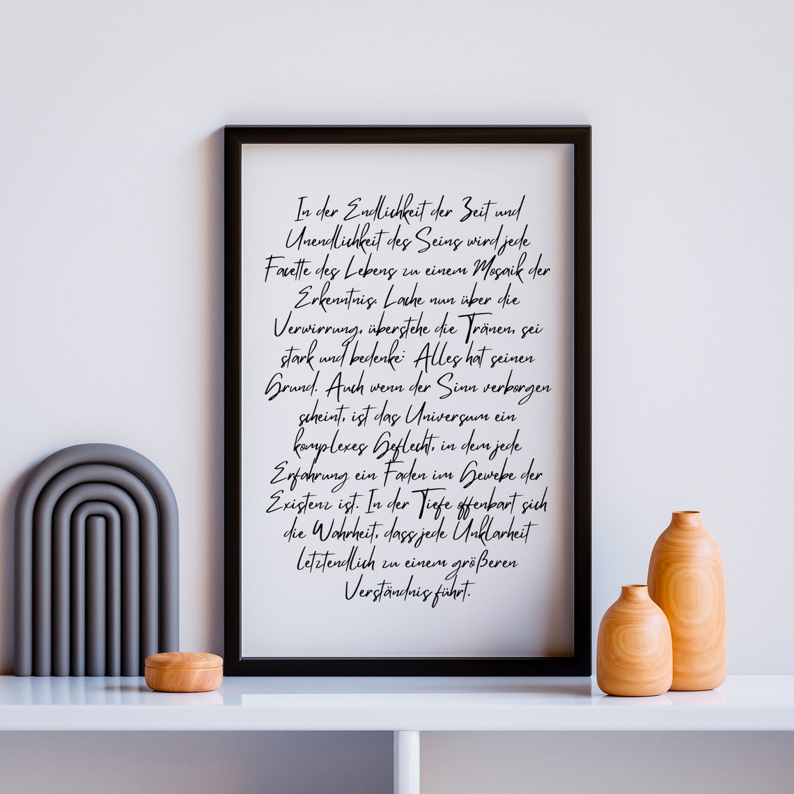 Philosophical Life Quote Poster in Handwritten Script Minimalist - Image 2